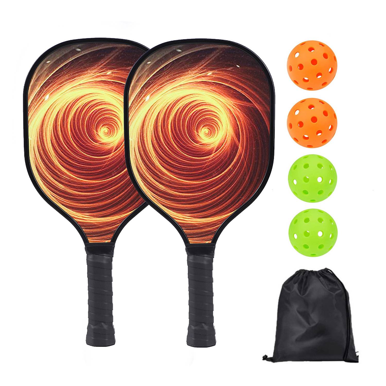 [Woodpien Power racket] 2 shots+4 balls+1 pockets [Model 1111]